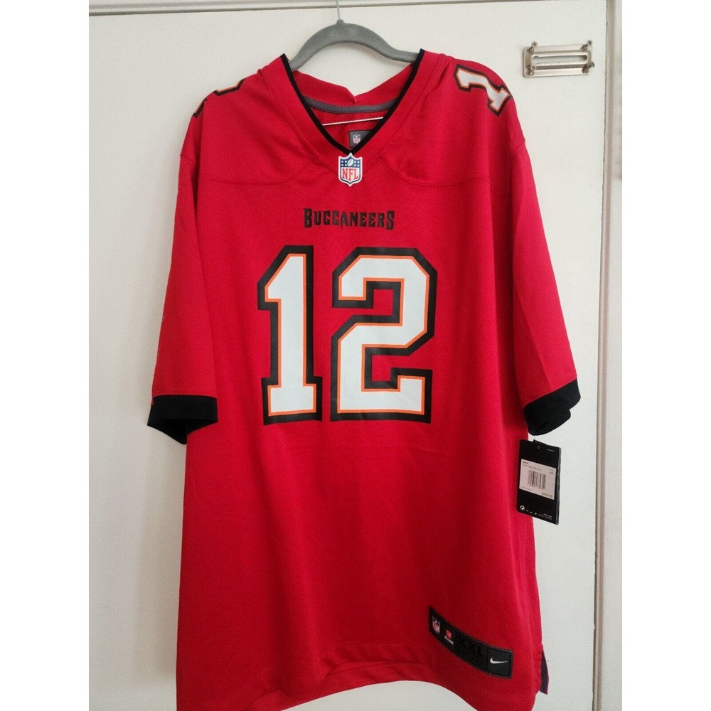 Tampa Bay Buccaneers Tom Brady Nike Game Jersey Red On-Field Men's 2XL *NEW*